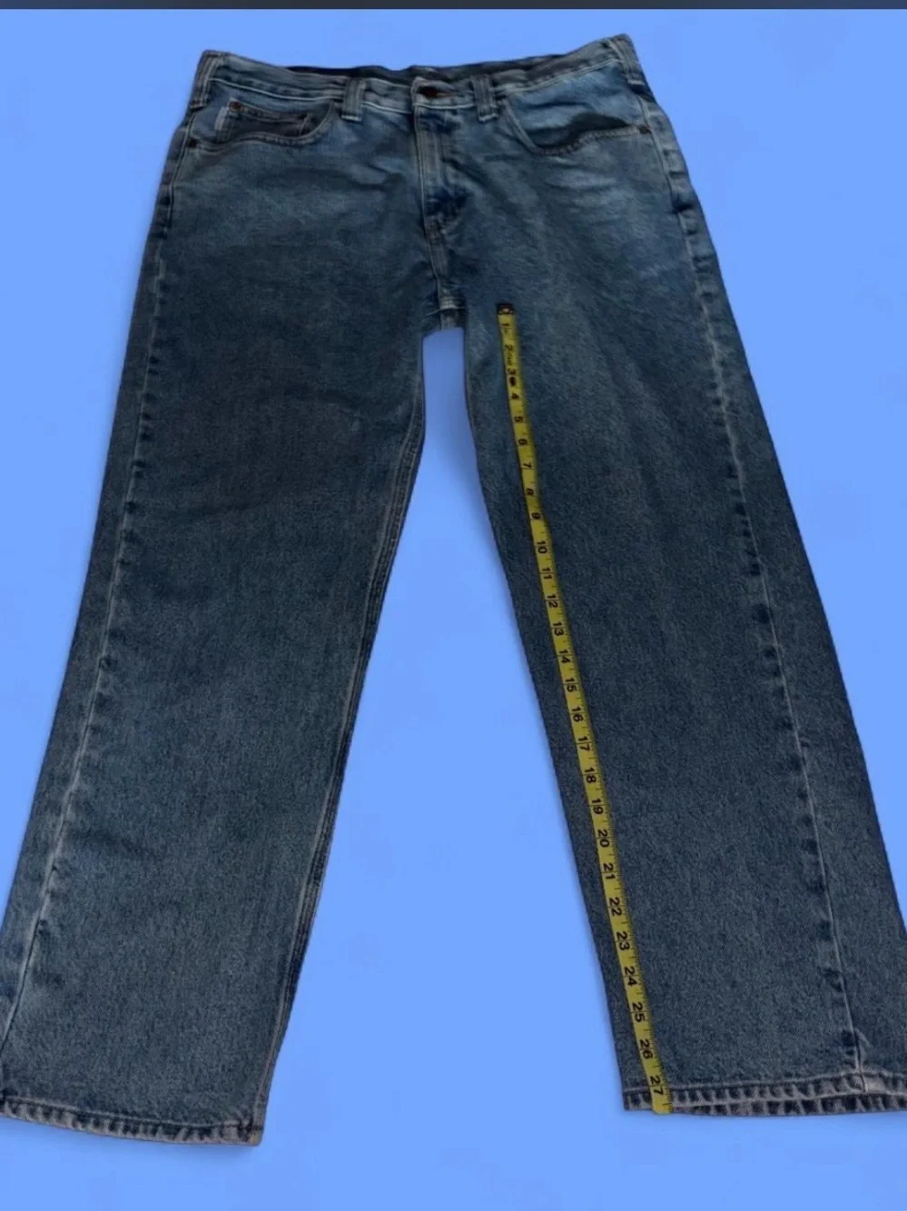 Carhartt Men's Relaxed Straight-Leg Jeans in Dark Blue